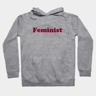 Feminist, burgundy Hoodie